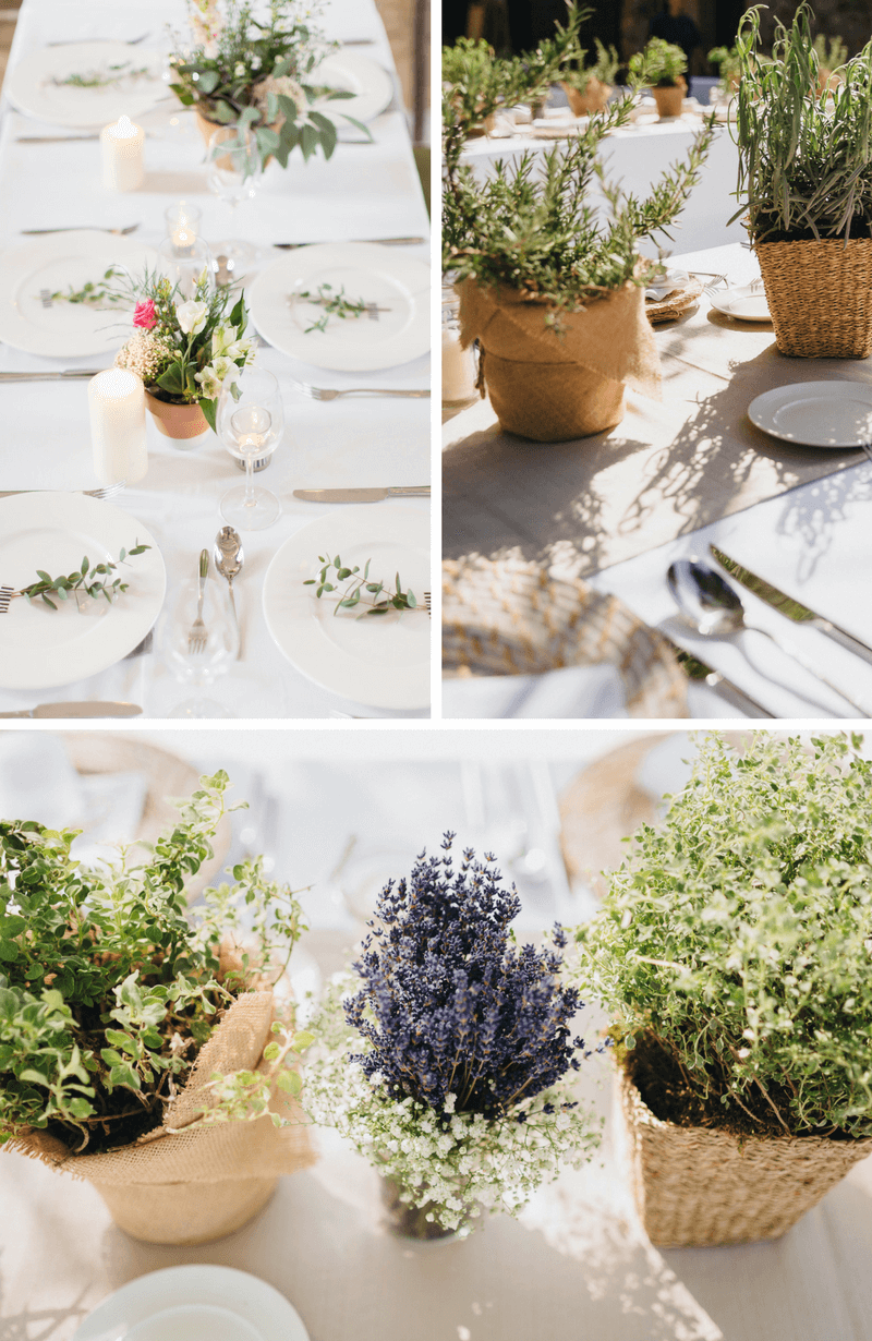 Tischdeko Hochzeit, Tischdeko minimalitisch, Hochzeitsdeko
