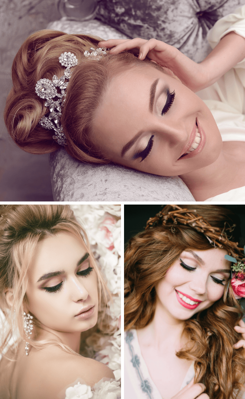 Brautstyling, Braut-Make-up, Braut Makeup, Make-up Ideen Hochzeit 