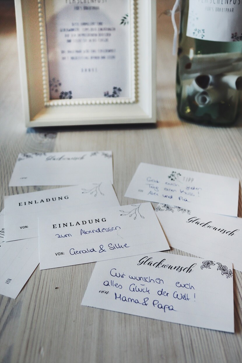 Flaschenpost Gästebuch Alternative für die Hochzeit Hochzeitskiste