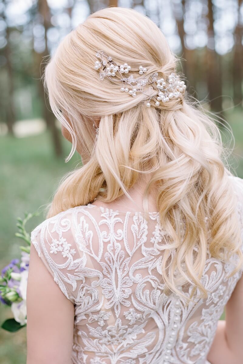 Braut haare kurze für haarschmuck Blumen Haarschmuck