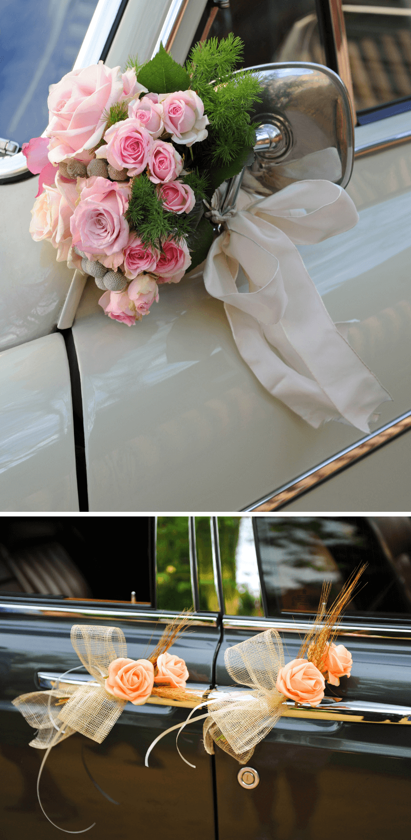 Autoschleifen Hochzeitsschleifen Antennenschleifen Schleifen in Rosa 