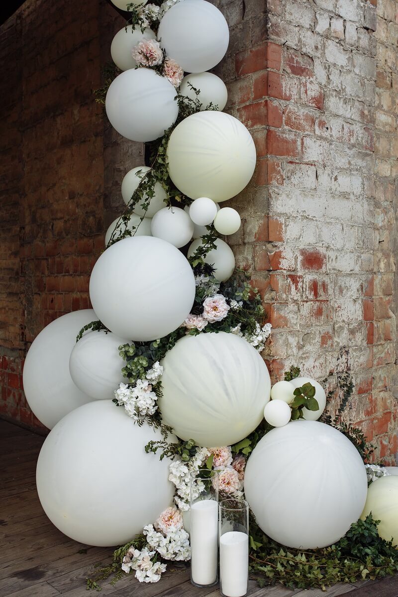 Ballongirlande Hochzeit, Floral Balloons