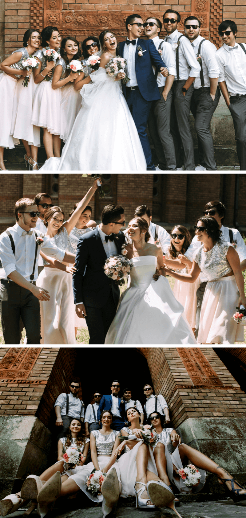 originelle Gruppenfotos Hochzeit