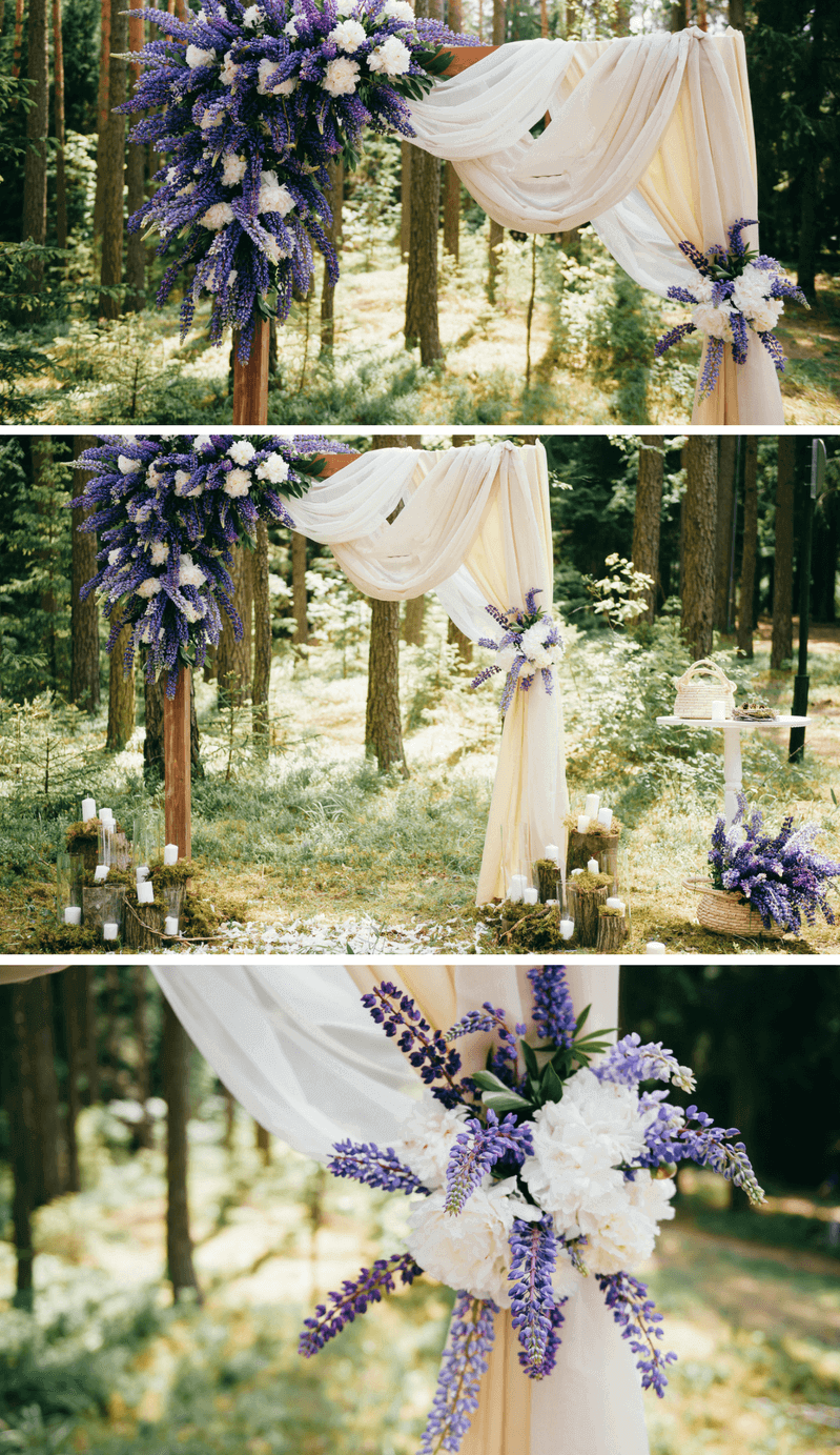 Lila Hochzeitsdeko, Hochzeit Flieder, Hochzeit Lavendel