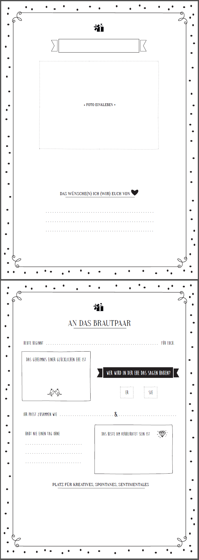 Tolle Gastebuch Vorlage Zum Ausfullen Gratis Download Hochzeitskiste