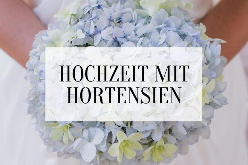 Hochzeit mit Hortensien, Hochzeitsdeko Hortensien, Tischdeko Hortensien