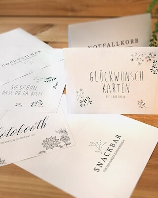 DIY Girlande Hochzeitsdeko Zum Ausdrucken Hochzeitskiste