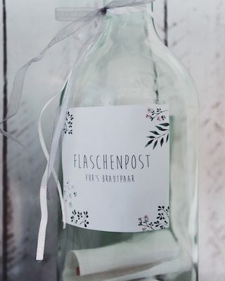 Flaschenpost Hochzeit, Hochzeit Gästebuch Alternative, DIY Hochzeit