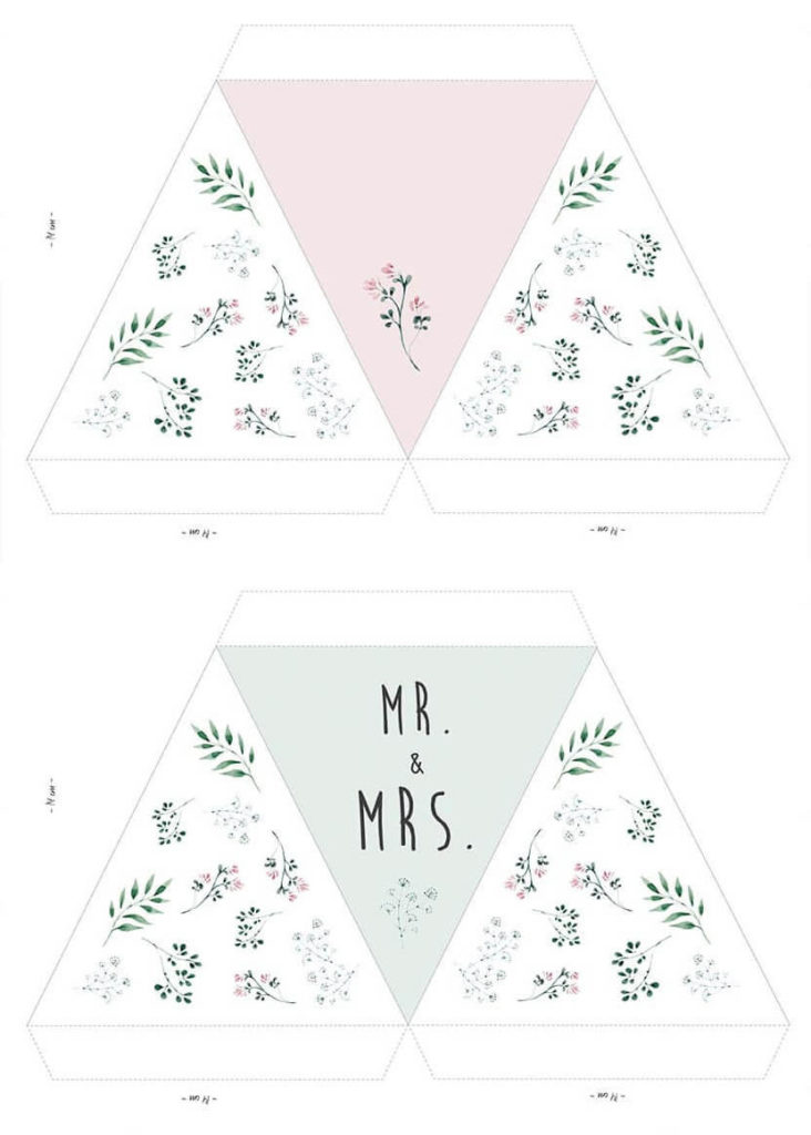 DIY Girlande: Hochzeitsdeko zum Ausdrucken - Hochzeitskiste