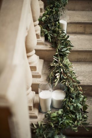 Hochzeit Olivenzweige, Hochzeitsdeko mit Olivenzweige, Hochzeitsdeko Oliven, Hochzeitsblumen Olivenblätter