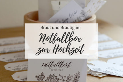 Notfallkorb Hochzeit, Notfallkorb Braut, Bräutigam Survival Kit