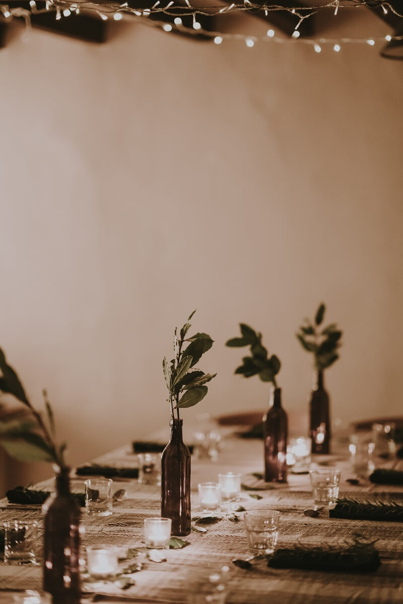 Tischdeko Hochzeit lange Tische