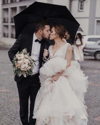 Hochzeit Fotoshooting im Regen