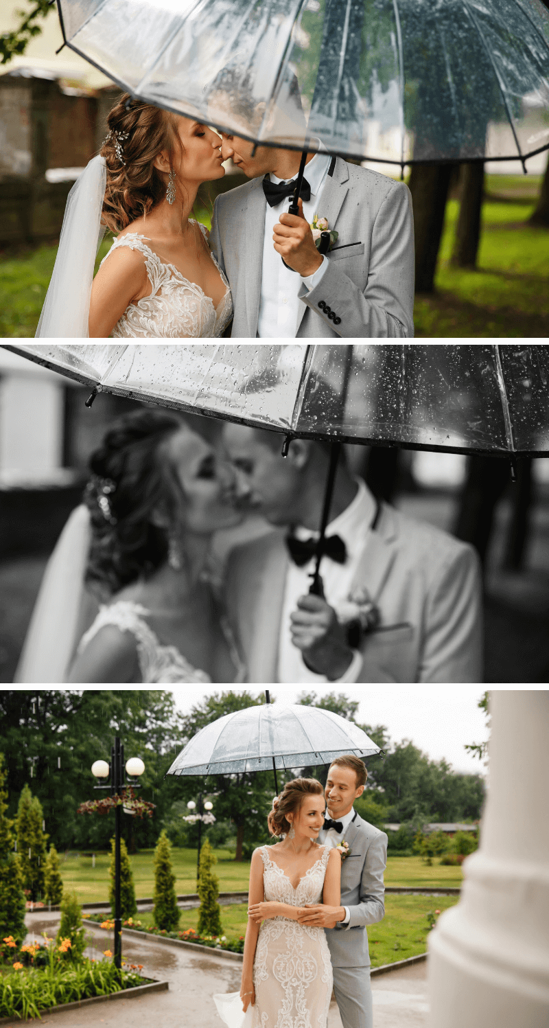 Hochzeitsfoto Ideen mit Schirm, Regenschirm Hochzeitsfotos