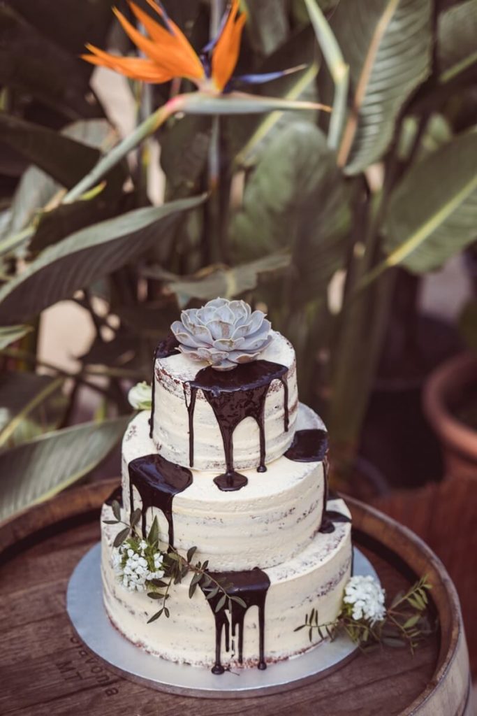 Boho Hochzeitstorte Naked Cake