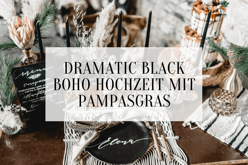Dramatic Black Boho Hochzeit