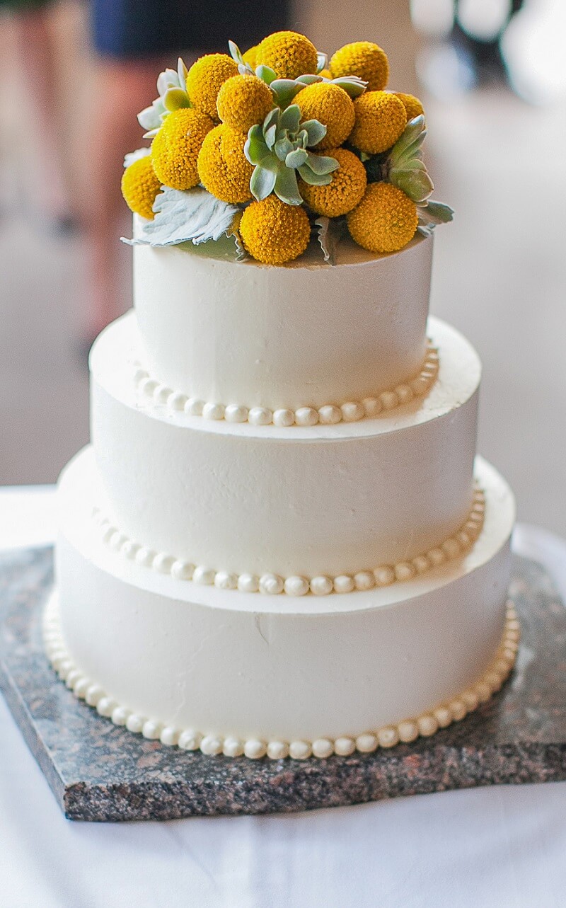 Hochzeitstorte Blumen Cake Topper gelb