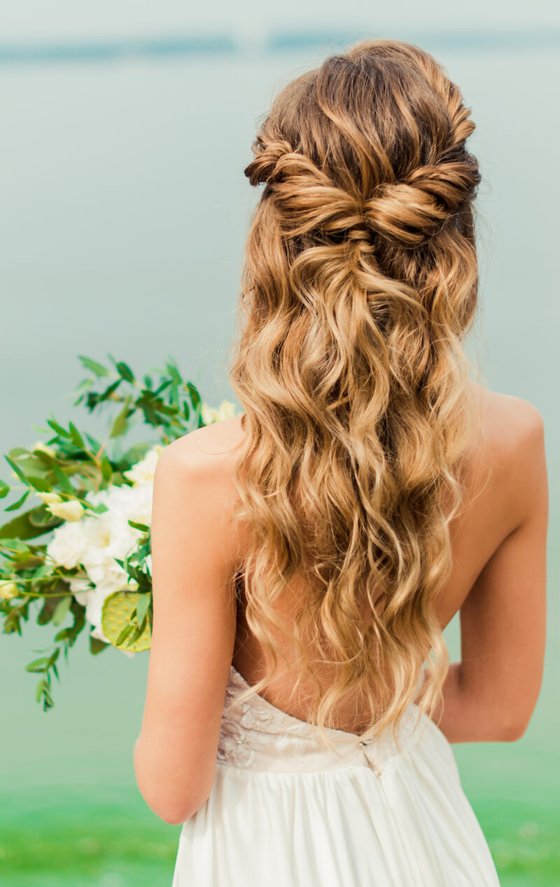 Brautfrisur halboffen für lange Haare – 30 Ideen - Hochzeitskiste