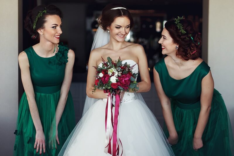 Brautjungfern Kleider Smaragdgrün