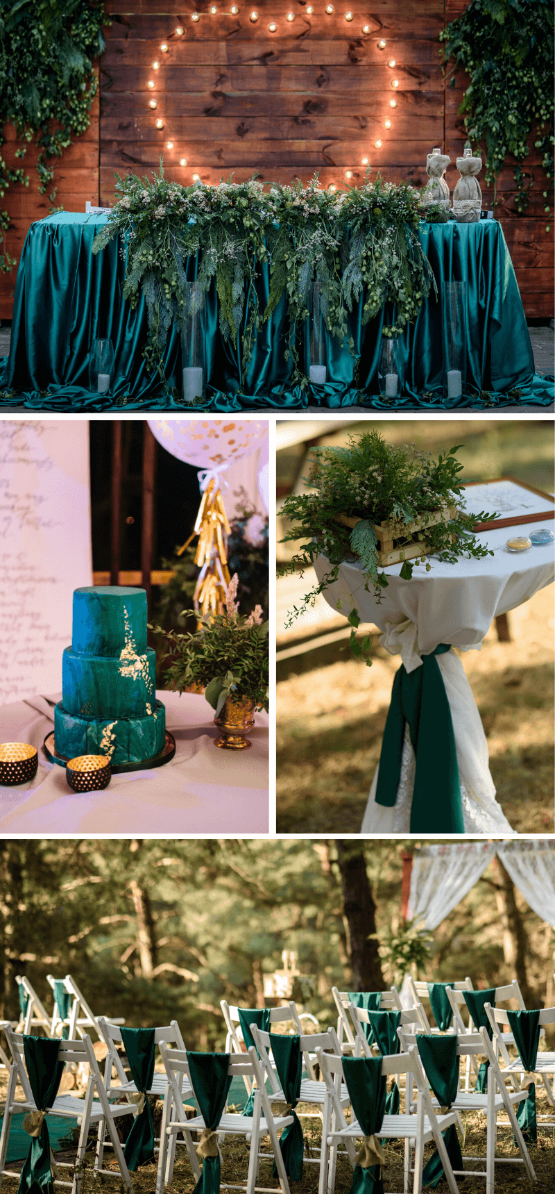 Hochzeit in Smaragdgrün