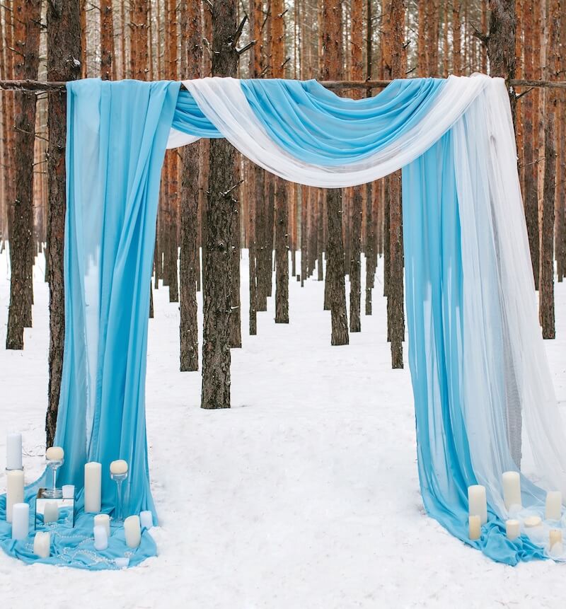 Hochzeit im Winter Bogen