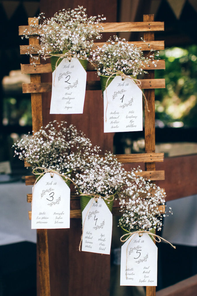 DIY Sitzplan rustikal