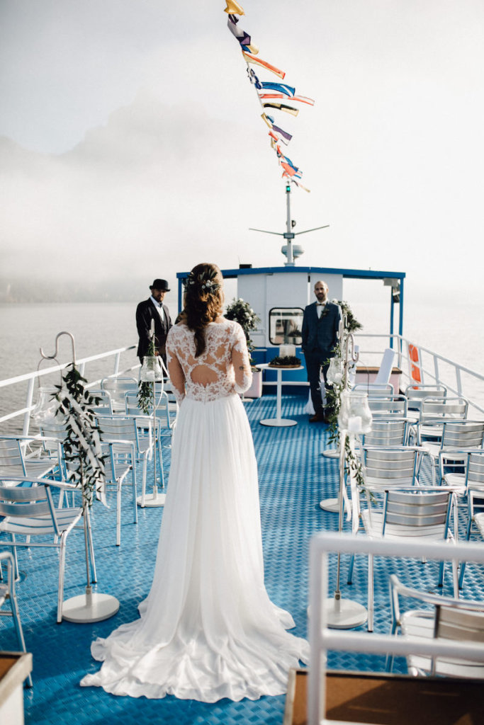 Hochzeit auf einem Schiff - Trauung