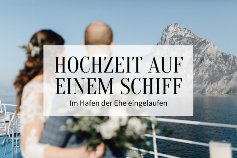 Hochzeit auf einem Schiff Im Hafen der Ehe eingelaufen Hochzeitskiste