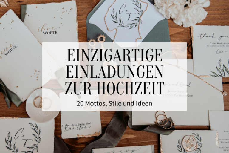 Einzigartige Hochzeitseinladungen 20 Mottos und Stile Hochzeitskiste