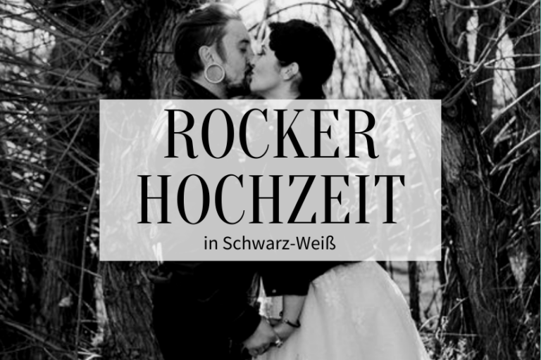 Authentische Rocker: Hochzeit in Schwarz-Weiß