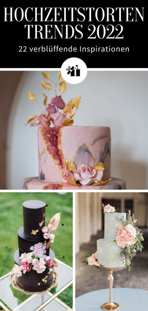 Hochzeitstorten-Trends 2022_Pinterest Collage