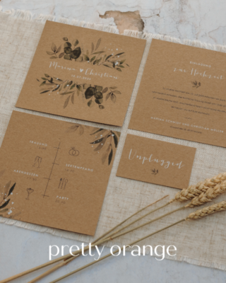 Hochzeitskarten von Pretty Orange