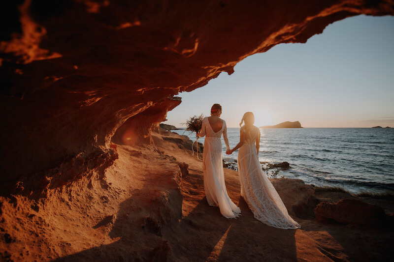 Hochzeitsfotos am kristallblauen Meer