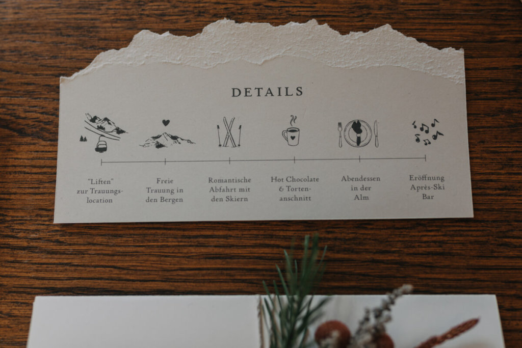 Elegante Hochzeitskarten mit geometrischen Details