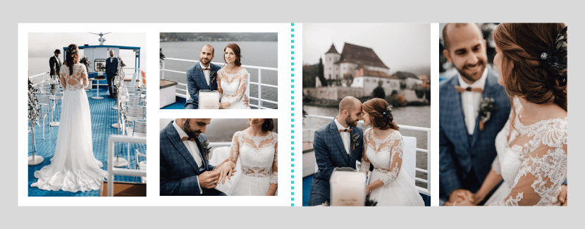 Fotobuch der Hochzeit mit Trauungsbildern