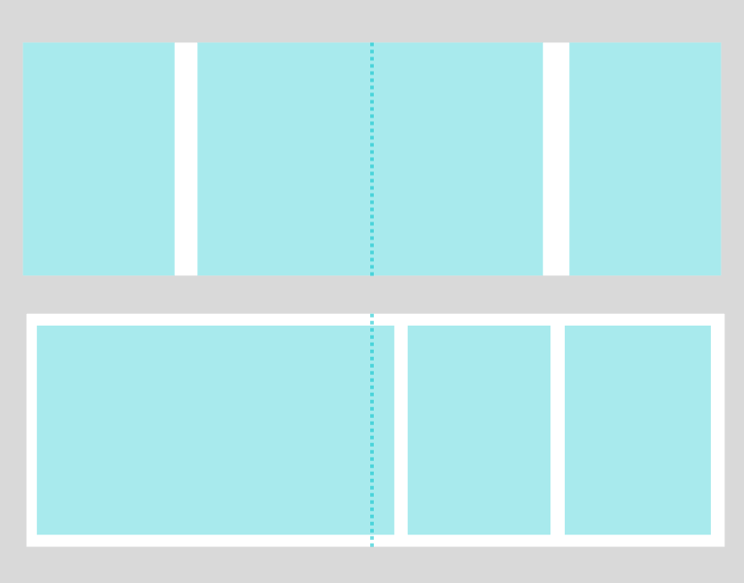 Layout für das Hochzeitsalbum mit großen Bildern