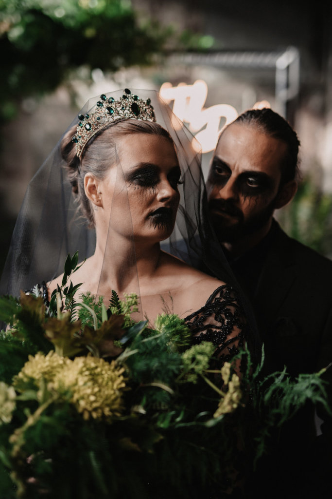 Gothic Hochzeit mit Halloween-Touch
