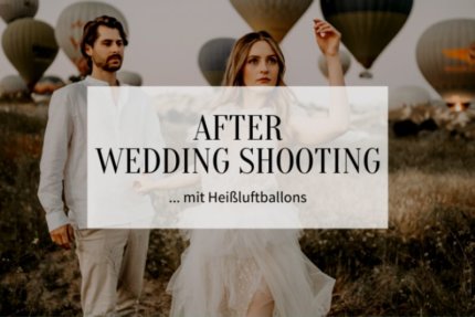 After Wedding Shooting mit Heißluftballons -Hochzeitskiste Titelfoto