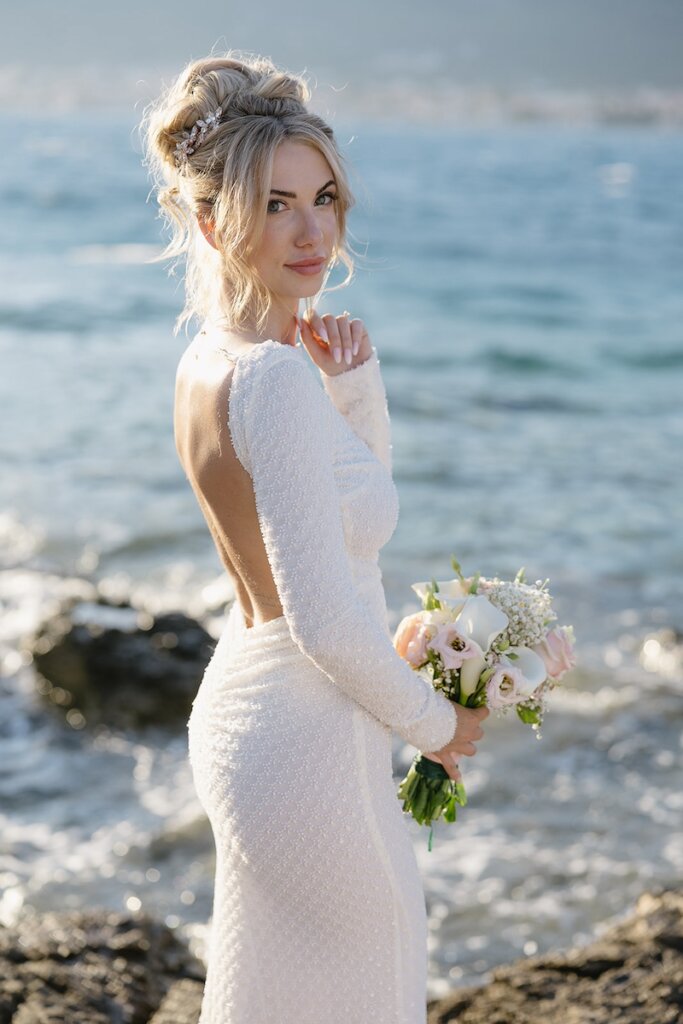 Brautfotos einer Kroatien Hochzeit am Meer