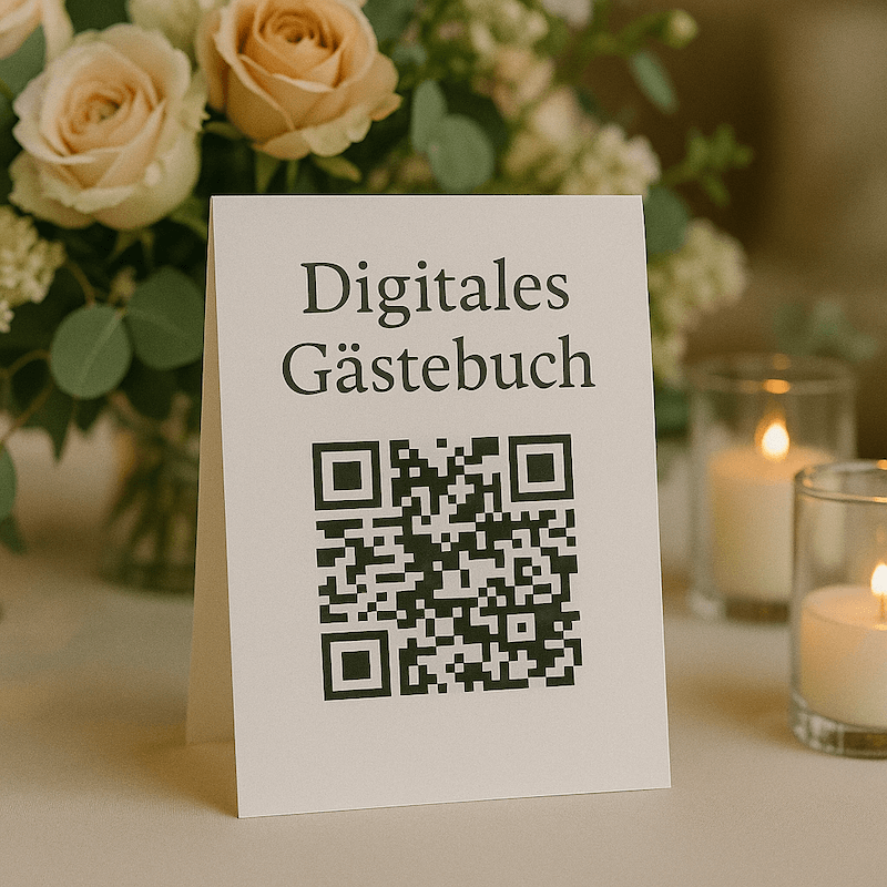 Hochzeitswebsite mit digitalem Gästebuch