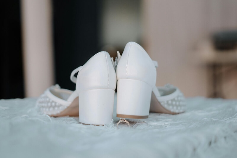 Brautschuhe mit flachem Absatz
