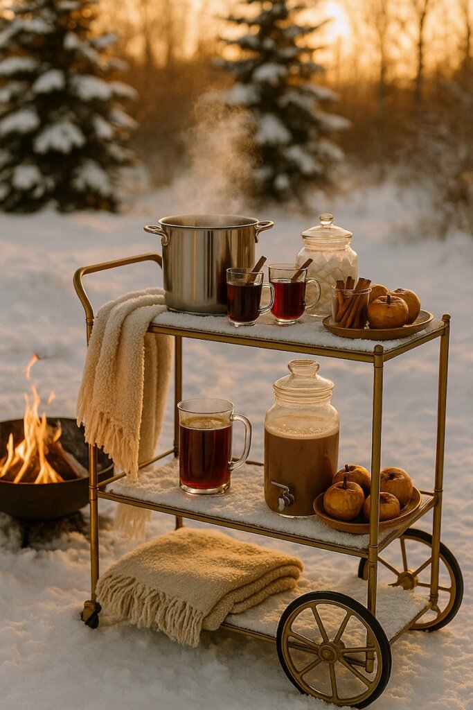 Glühweinstand als Winterhochzeit-Idee